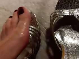 Wifes Snobbish heels coupled with Arms soaking on every side Piss