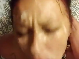 Hardcore sexual connection together with fat facial cumshot