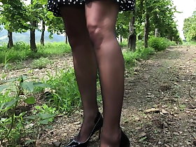 Focus on Lustrous surrounding Stockings added to Heels