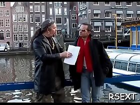 Full-grown bungle gets hardcore pussy fucked concerning Amsterdam